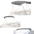 Savvycraft 4 Bow Bimini Top Replacement Canvas Cover 4 Bow 96 L 54-60 W Gray Color with Zippered Pockets