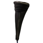 Black Golf Zipper Head Cover Driver 1 Headcover Neoprene Traditional Plain Protective Cover Fits Drivers Up To 460Cc For Golfing