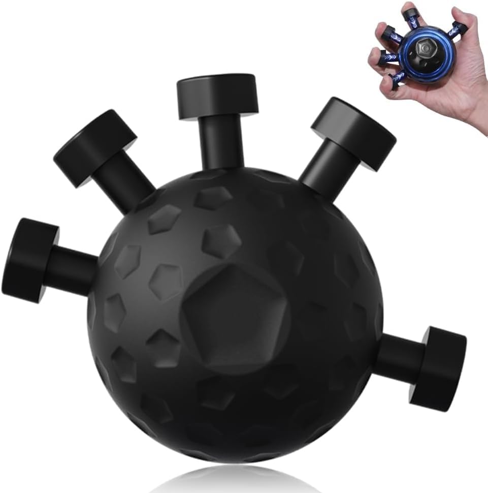 Kevim Upgraded Adjustable Finger Grip Strengthener with Storage Box  Hand Grip Trainer & Finger Exerciser for Hand Strengthenin