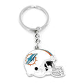 aminco NFL Miami Dolphins Helmet Keychain, Team Color, 5