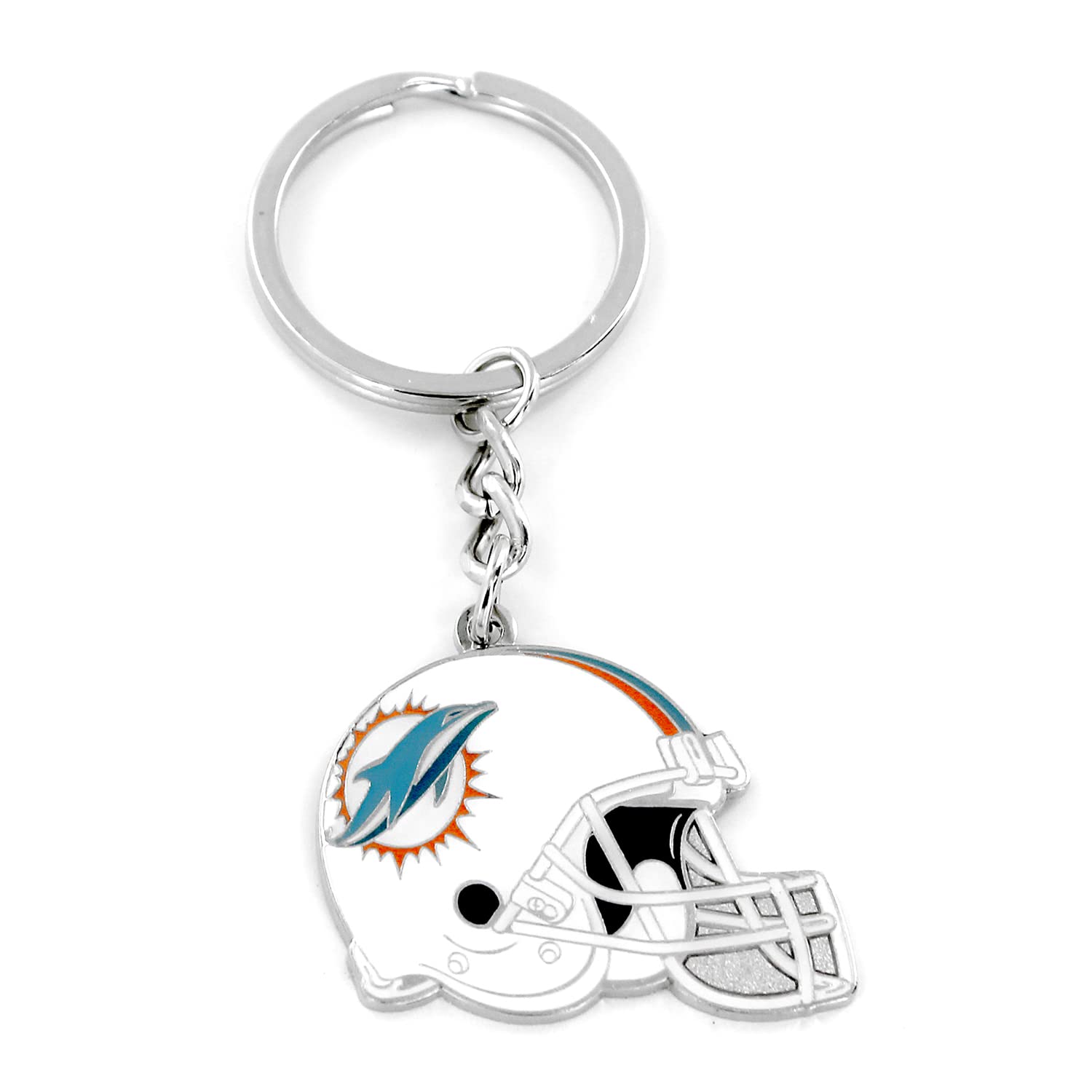 aminco NFL Miami Dolphins Helmet Keychain, Team Color, 5