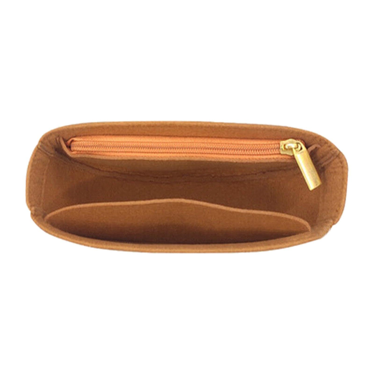 Lyla Purse Organizer Insert Organizer Bag Liner For Bucket Bag Handbags Tote Bags Brown Zipper