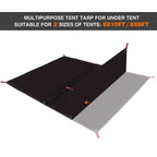 Redcamp Ultralight Tent Footprint - 95 '' X116 ' ', 4 In 1 Multifunctional Waterproof Camping Tent Tarp For Camping, Hiking And