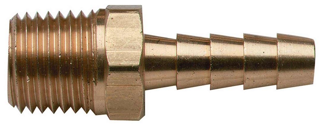 Moeller Brass Fuel Line Hose Barb (1/4'' Npt X 3/8'') With Male Threads