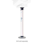 Magma Products, Double Locking Stowable Pedestal Mount, T10-185, Silver, One Size