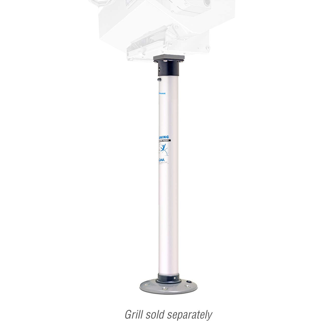 Magma Products, Double Locking Stowable Pedestal Mount, T10-185, Silver, One Size