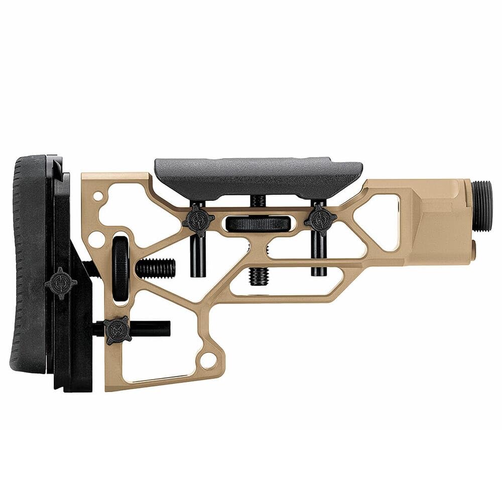 MDT SRS Short FDE Skeleton Buttstock, Custom fit Cheek Rest & Buttpad, CNC Machined 6061-T6 Aluminum, Compatible with TAC21, LSS
