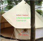 Cotton Outdoor Luxury Canvas Camping Bell Tent Survival Hunting Glamping 16Ft(5M) 8-10 Persons