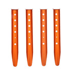 Bluecell 4Pcs Orange Color Aluminum Tent Stakes For Camping In Snow And Sand Tent Boating Hiking Backpacking Picnic Shelter Shad