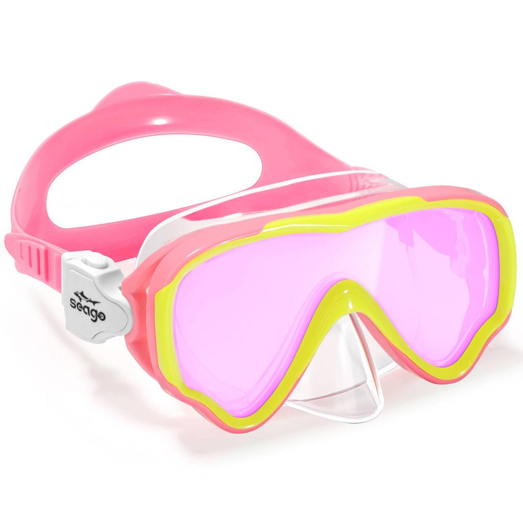 Seago Kids Swim Mask Swimming Goggles for Boys Girls Youth Toddlers 5-15, Anti-Fog No Leak 180 Clear Goggles Kids Pool Underwate