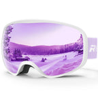 RIOROO Kids Ski Goggles, Toddler Snowboard Goggles For Boys Girls Aged 3-14, 100% UV Protection OTG Ski Goggles