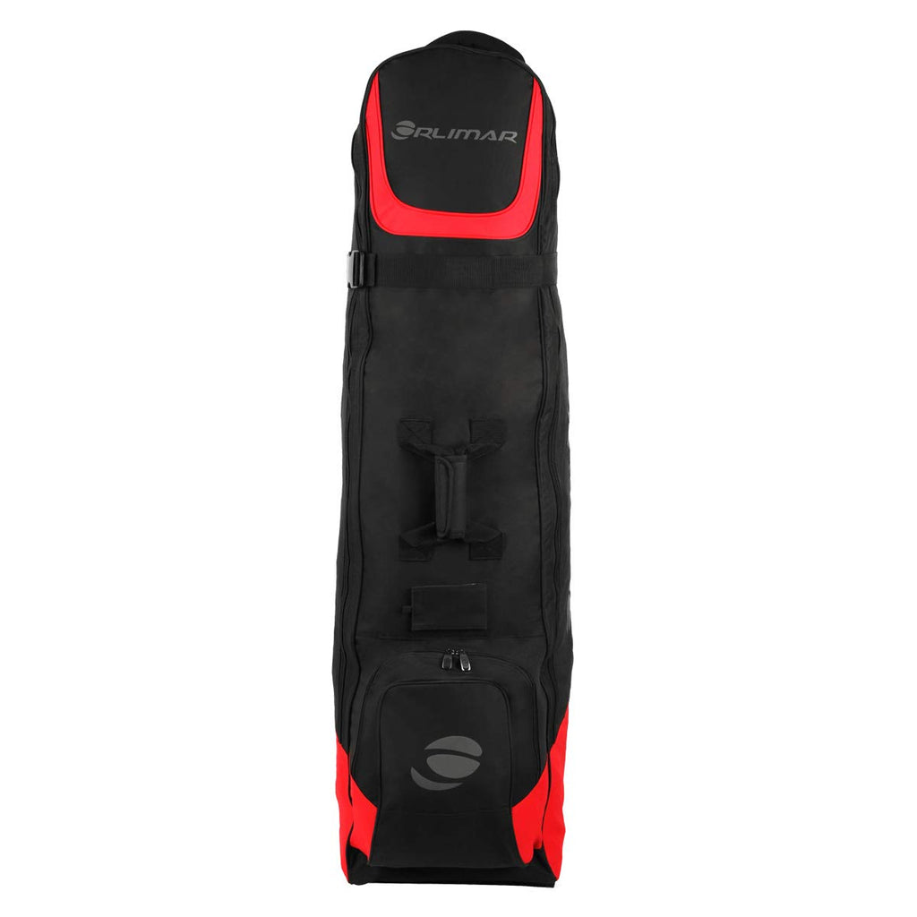 Orlimar 6.0 Deluxe Golf Travel Bag With Wheels - Black/Red