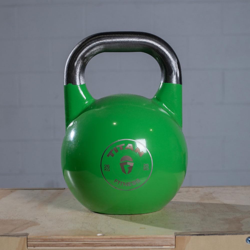 Titan Fitness 26 Kg Competition Kettlebell, Single Piece Casting, Kg Markings, Full Body Workout