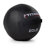 Titan Fitness 20 Lb Composite Wall Ball, Soft Shell Poly-Composite Laminate Cross Texture Non-Slip Grip, Tight Stitching, Medici