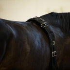Horze Lunging Surcingle For Horses  Nylon Roller For Training - Black - Horse