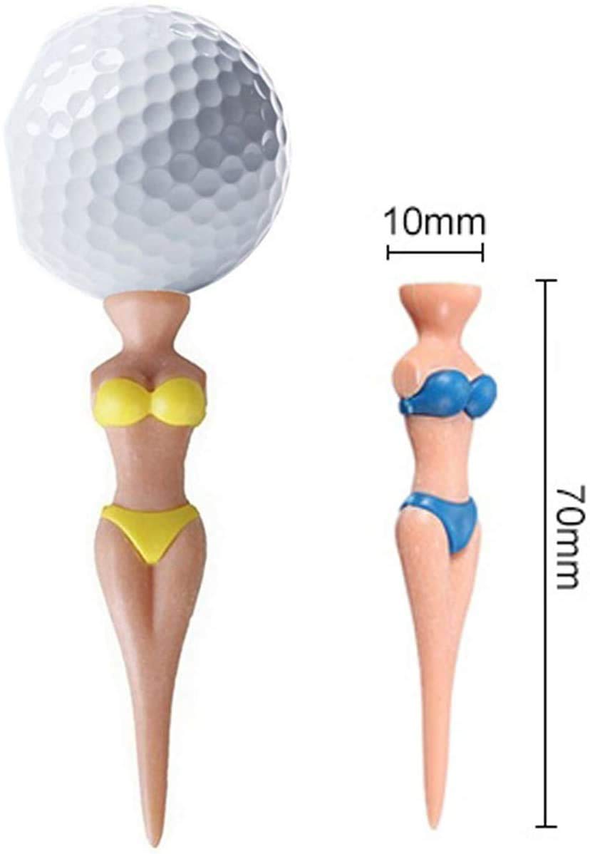 Golf Tees, Golf Accessories For Men, 3'' Funny Golf Tees, Golf Sexy Girl Lady Tees Fun Holder Home Golf Training (Purple-24P)