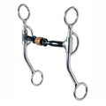 Reinsman 776 All Around Curb Bit For Horse - 3-Piece Sweet Iron Snaffle With Copper Roller - Stage C, 7 Cheeks, 5 Mouth7/16 3-Pi