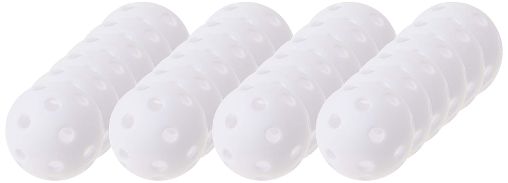 Crown Sporting Goods - 24 Polyurethane White Plastic Golf Balls - Bulk Set Of Golf Balls For Swing Practice, Driving Range
