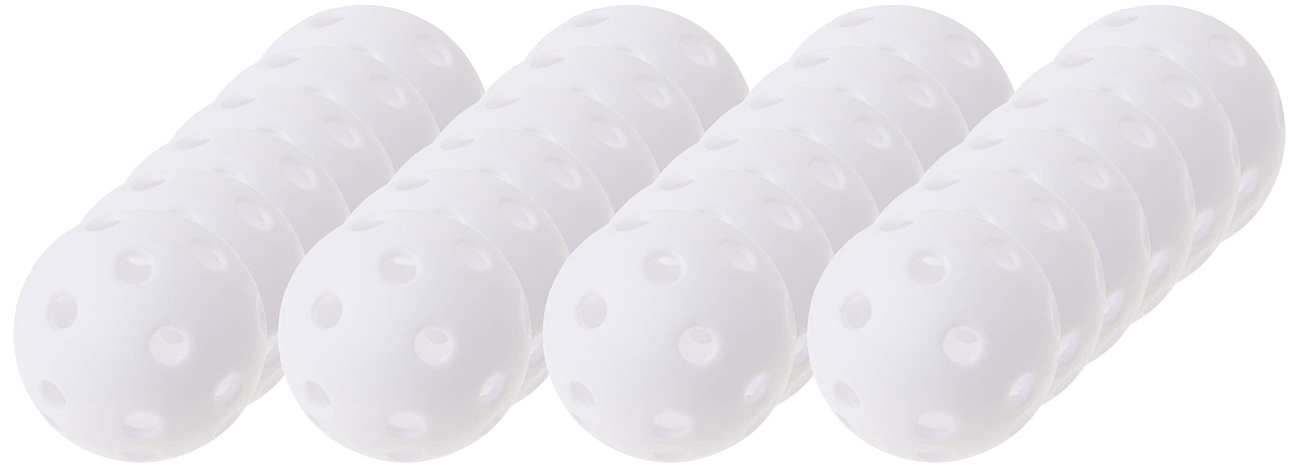 Crown Sporting Goods - 24 Polyurethane White Plastic Golf Balls - Bulk Set Of Golf Balls For Swing Practice, Driving Range