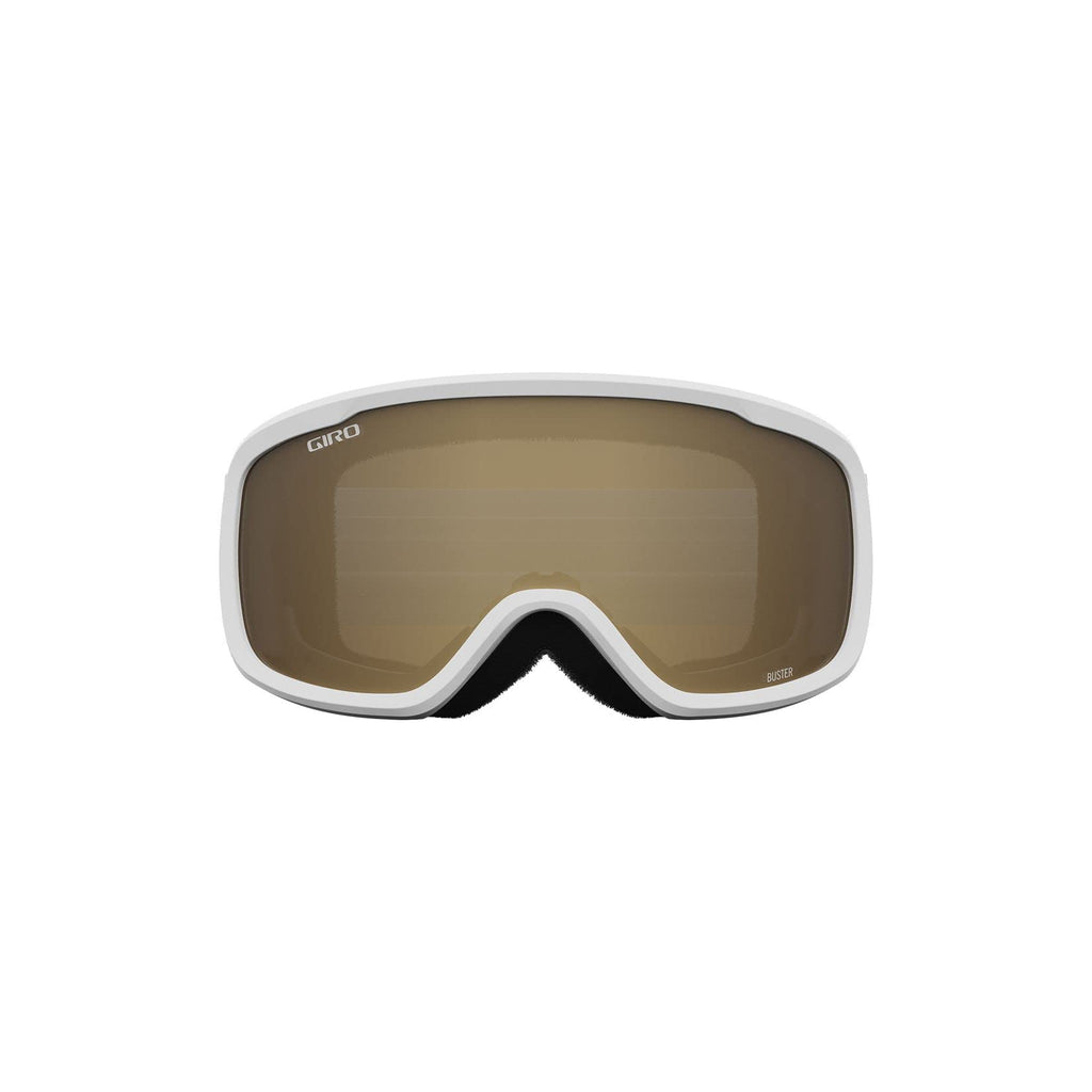 Giro Buster Kids Ski Goggles - Snowboard Goggles For Youth, Boys & Girls - White Wordmark Strap With Amber Rose Lens