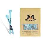 Mazel Natural Wood/Bamboo Golf Tees 2 3/4 Inch & 3 1/4 Inch,Pack 50 Or 120,Reduce Friction & Side Spin,More Durable And Stable G