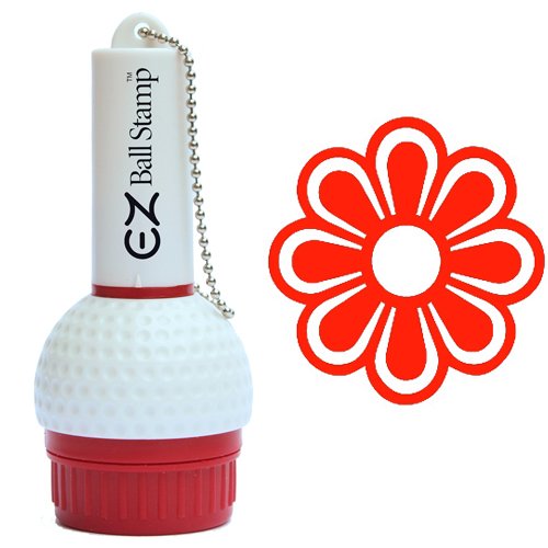 Promarking Ezballstamp Golf Ball Stamp - Red Flower