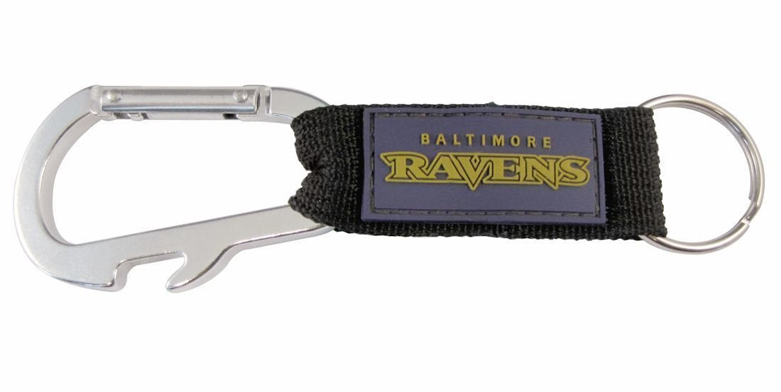 Nfl Baltimore Raven Carabineer Keychain, Purple, One Size