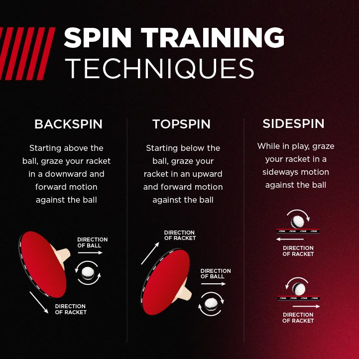 Stiga 6 Pack 2 Star Spin Tracker Table Tennis Balls - Learn To Generate And Counter Ball Spin