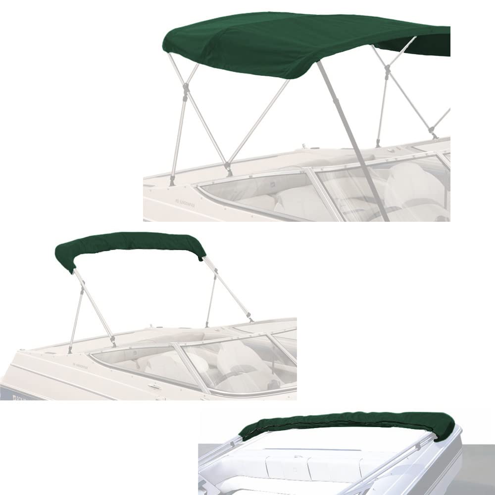 Savvycraft 4 Bow Bimini Replacement Top Canvas Cover 4 Bow 96'' L 79''-84'' W Green Color
