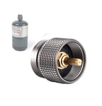 Campingmoon Small Propane To Butane Adapter, Input: 16Oz/1Lb Small Propane Canister, Output: En417 Lindal Valve Z22