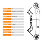 Pandarus Archery Ready To Hunt Lightweight Compound Bow Package For Adults And Youth,0-50 Lbs Draw Weight,290Fps,Limbs Made In U