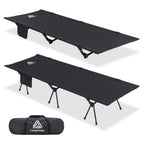 Yougym Campnacht Ultralight Camping Cot With Leg Extenders, Aluminum Lightweight Folding Cot For Adults, Portable Backpacking Co