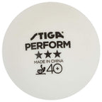 Stiga Unisexs White Perform 3-Star Abs 3-Pack, One Size