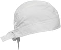 Bismaadh Unisex ChefS Bandana Skull Hat Cap With Sweat Absorbent Soft Fleece White