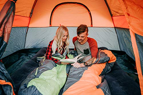 Stansport Glacier Mummy Sleeping Bag 3.1 Lb, Orange, 86'' L X 34'' W