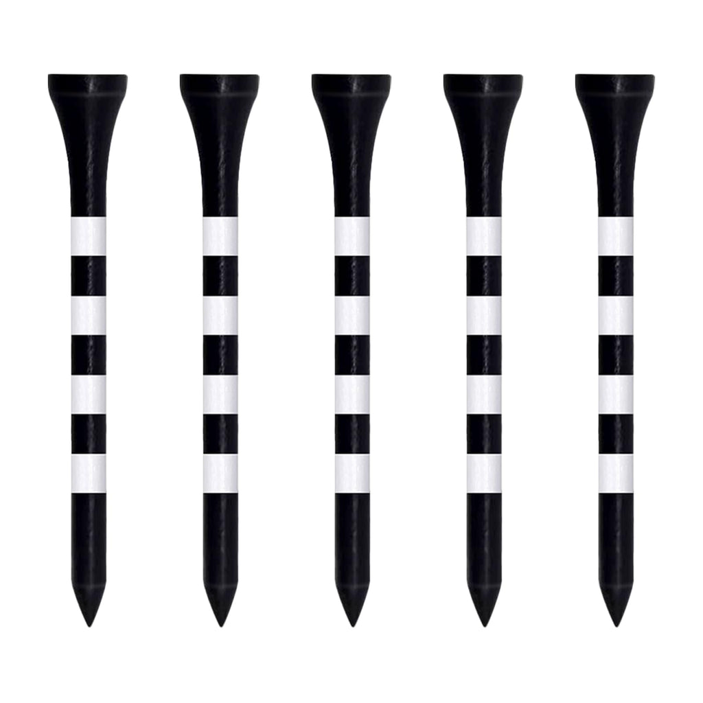 Zivisk Wooden Golf Tees 2-3/4 Inch 100 Count, 2.75'' Long Golf Wood Bamboo Tees(Black,70Mm)