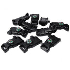 25 Pack 5/8 Inch Paracord Buckle With Whistle Compass, Side Release Plastic Buckles For Paracord Bracelet Outdoor Camping Emerge