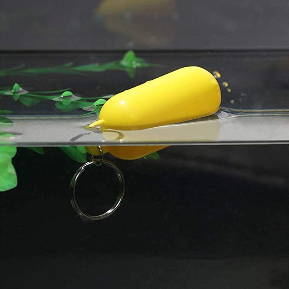 Luzen 4Pcs Plastic Floating Keychain Pill-Shape Floating Key Ring Key Float Keychain Pendant For Boating Fishing Kayak Surfing S