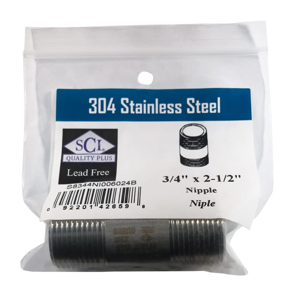 Nipple Ss 3/4''X2.5'' (Pack Of 1)