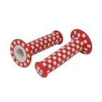 Fenix Vintage Checkered Bmx Bicycle Grips, (Red/White)