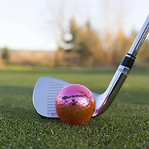 Chromax Metallic M5 Colored Golf Balls (3 Pack Tube), Pink