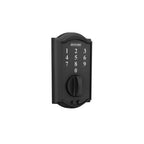 Schlage Be375 Cam 622 Touch Camelot Deadbolt, Electronic Keyless Entry Lock, Matte Black