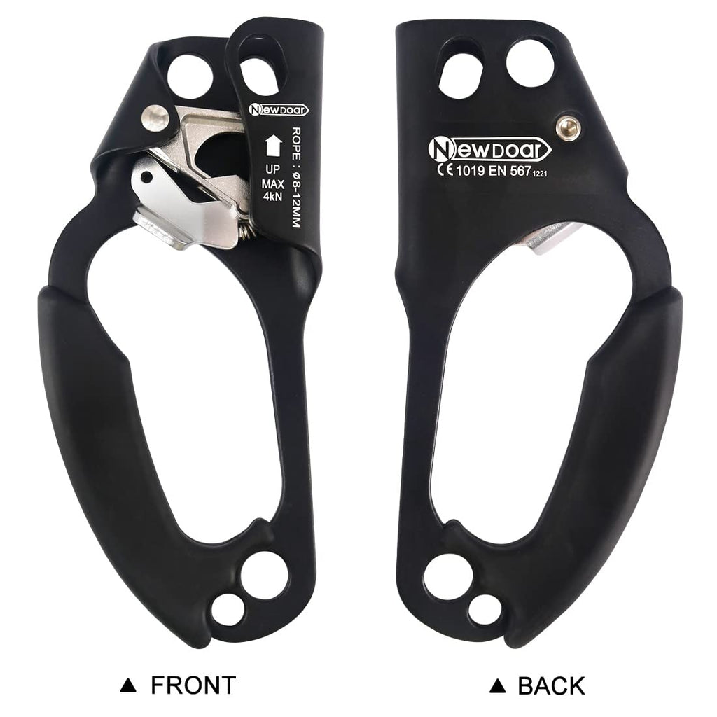 Newdoar Left Hand Ascender Rock Climbing Tree Arborist Rappelling Gear Equipment Ce Certified Rope Clamp For 8~13Mm Rope(Left Ha