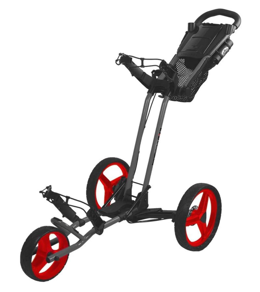 Sun Mountain Pathfinder Px3 3-Wheel Golf Push Cart Grey/Red