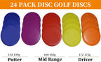 Gooso Disc Golf Starter Set 24 Pack - 8Pcs Putter, 8Pcs Midrange, 8Pcs Driver - Diy Your Discs