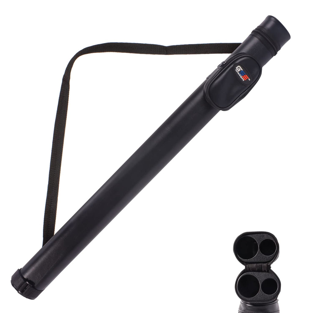 Gse Billiard Cue Cases, 1X1 Deluxe Hard Billiard Pool Cue Stick Carrying Case, Pool Billiards Accessories (Deluxe Black)