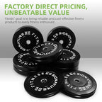 Fitvids Olympic Bumper Plates Set, 2'' Weight Plates For Strength Training & Weightlifting, Pair Of 10Lbs