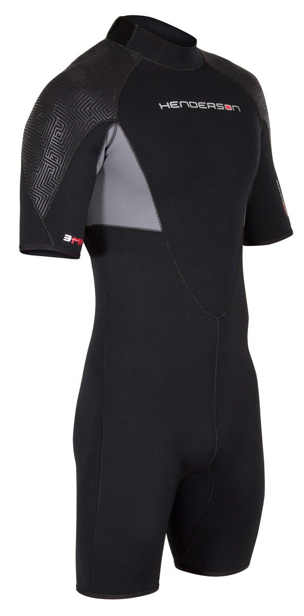 Henderson 3Mm Thermoprene Pro Mens Back Zip Shorty, Black, 3Xl