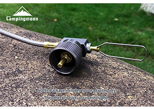 Campingmoon Small Propane To Butane Adapter, Input: 16Oz/1Lb Small Propane Canister, Output: En417 Lindal Valve Z22
