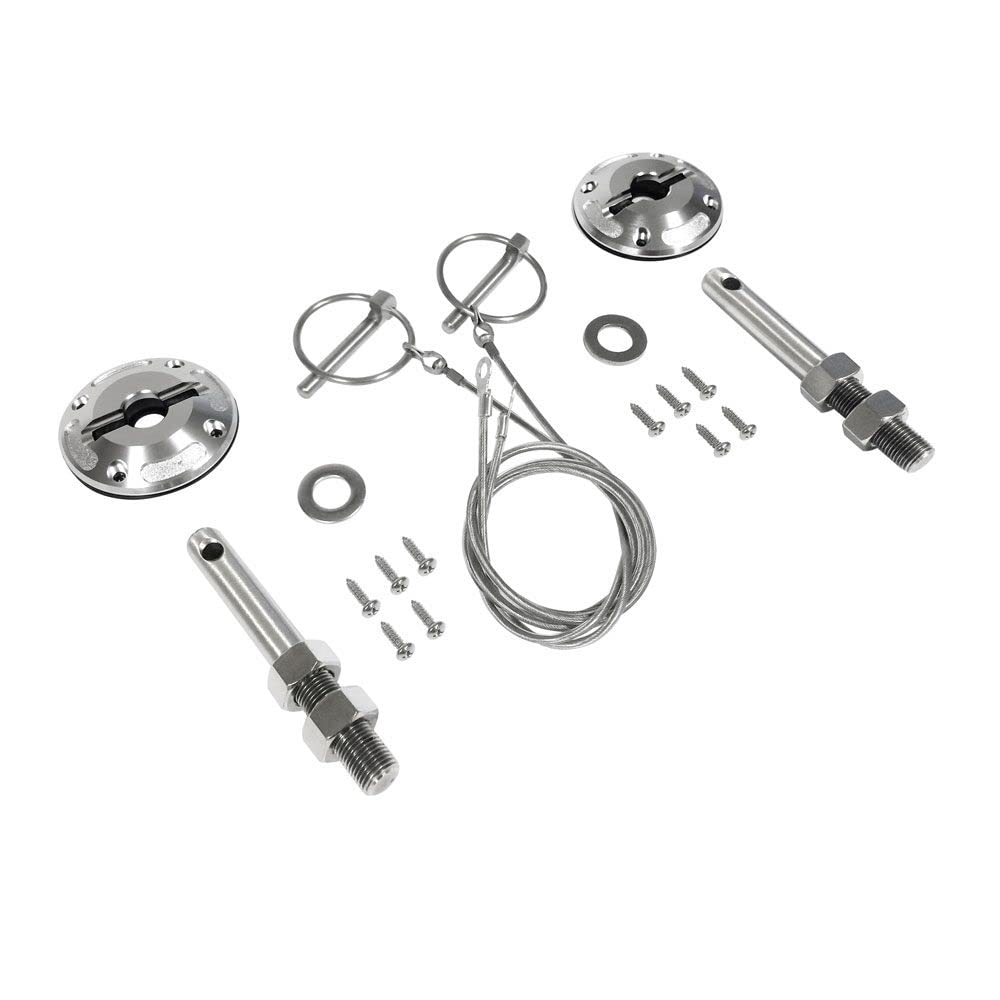 Drake Muscle Cars Fr3Z-6316892-Lm Modern Hood Pin Kit Billet And Stainless